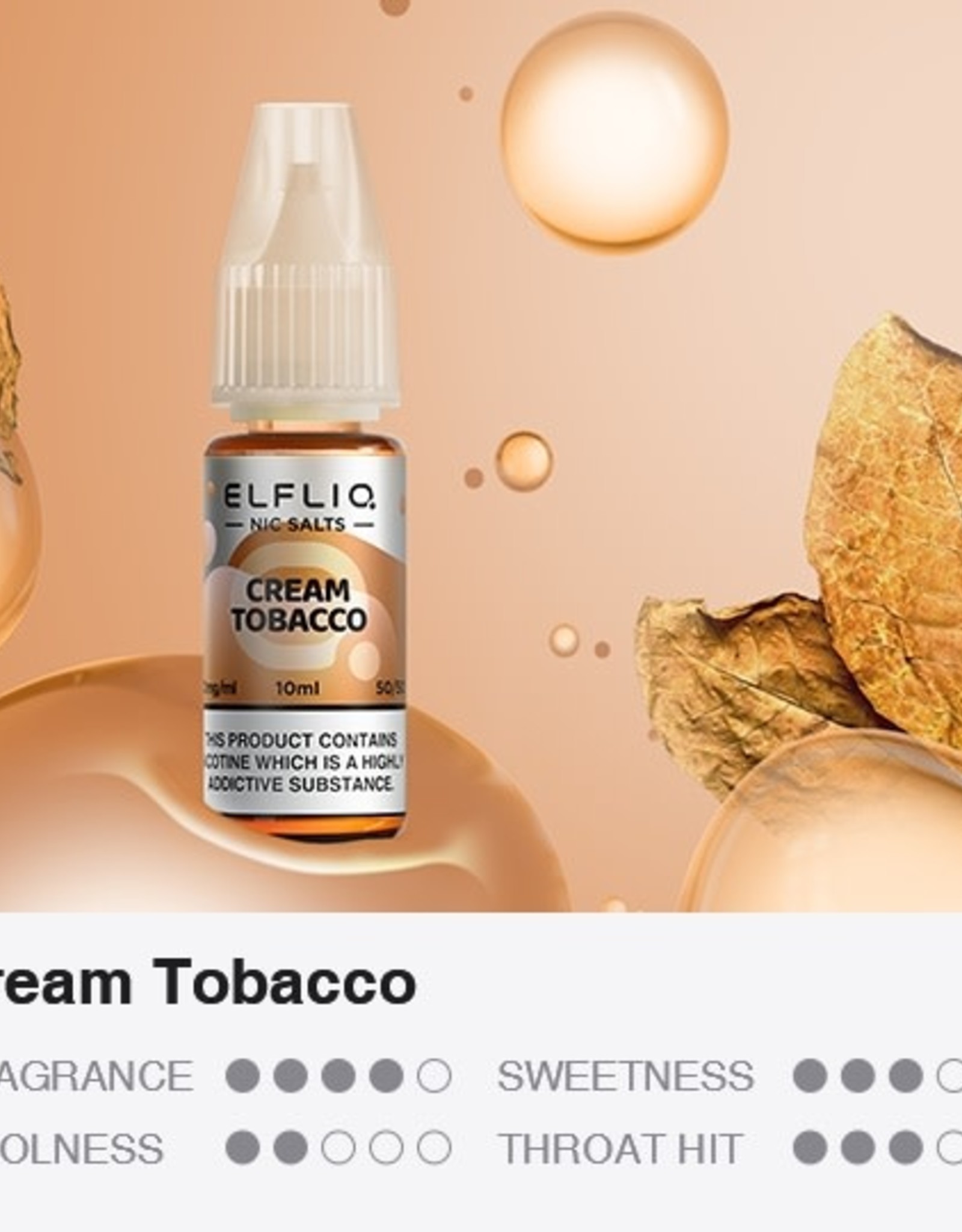 Elf Bar Elf Bar ELFLIQ - Snoow (Cream) Tobacco 10ml