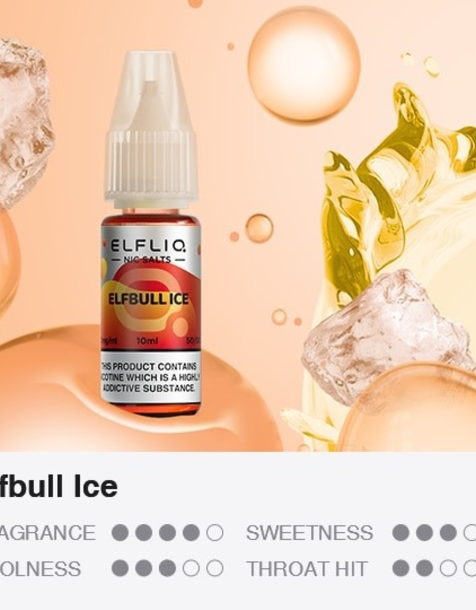 Elf Bar Elf Bar ELFLIQ - Elfbull Ice 10ml