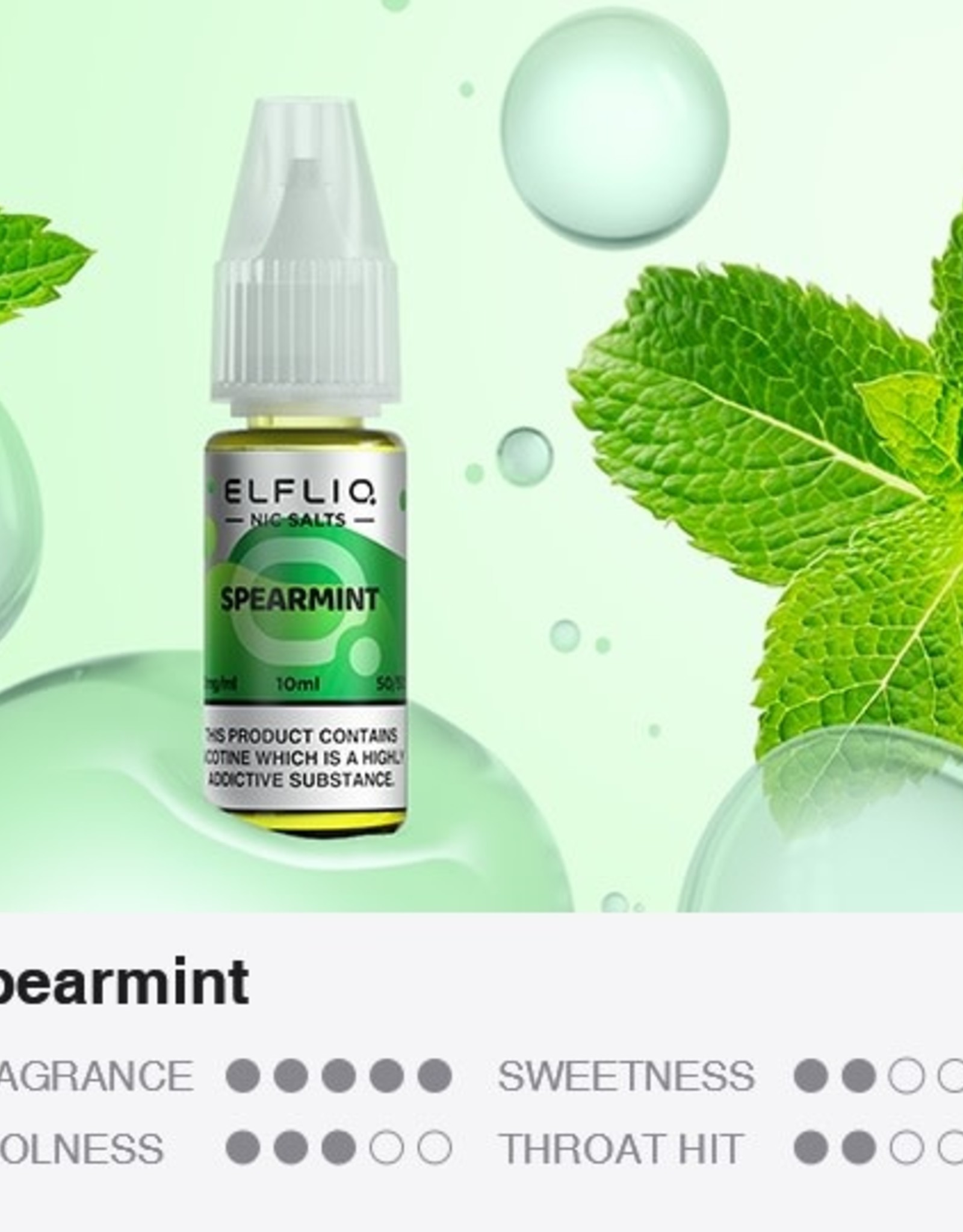 Elf Bar Elf Bar ELFLIQ - Spearmint 10ml