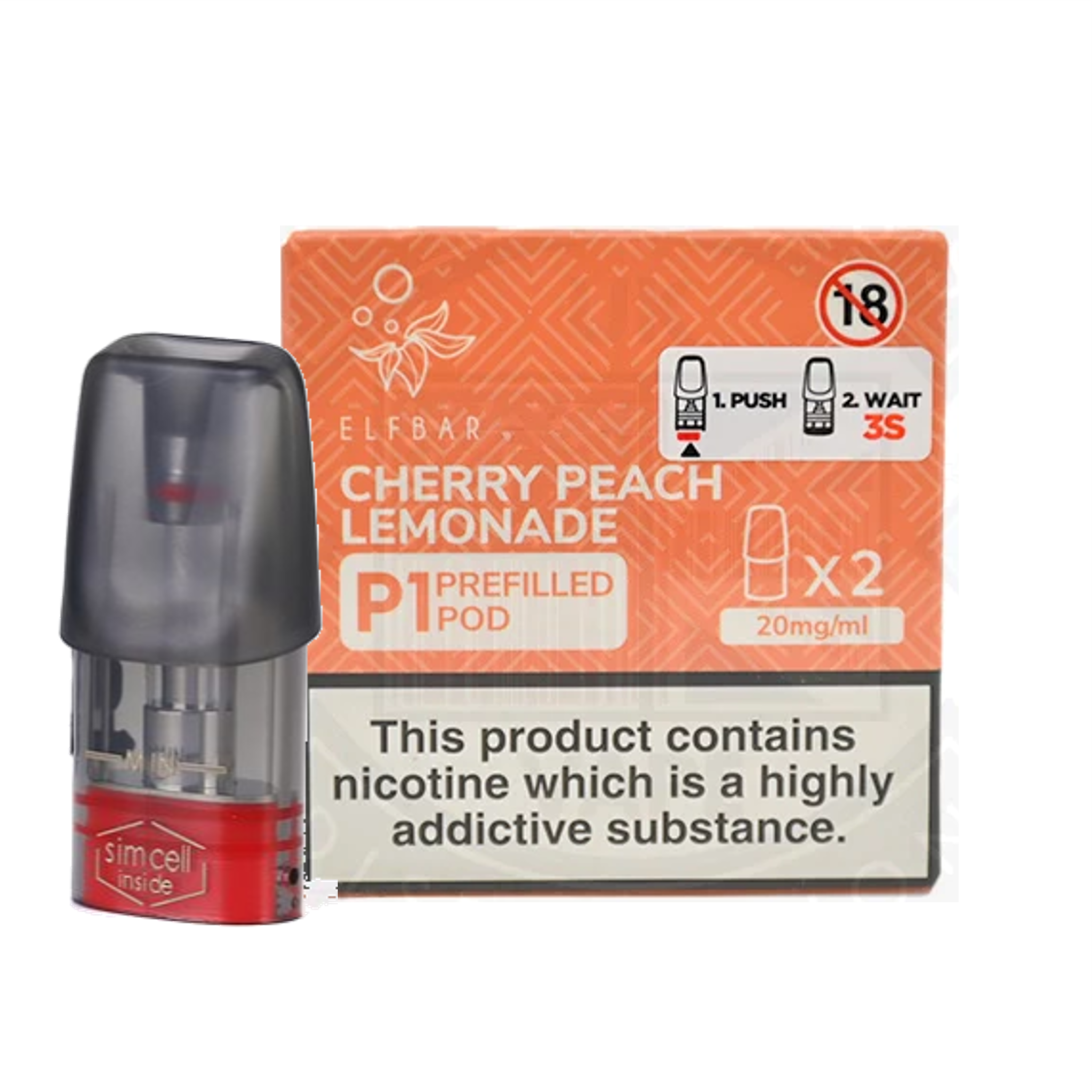 Elf Bar P1 PODs Cherry Peach Lemonade (2er pack) eheaven Vape Shop