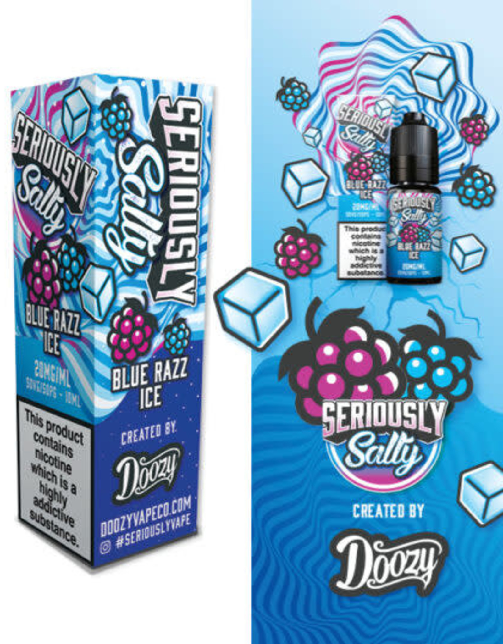 Doozy Vape Seriously Salty - Blue Razz Ice 10ml