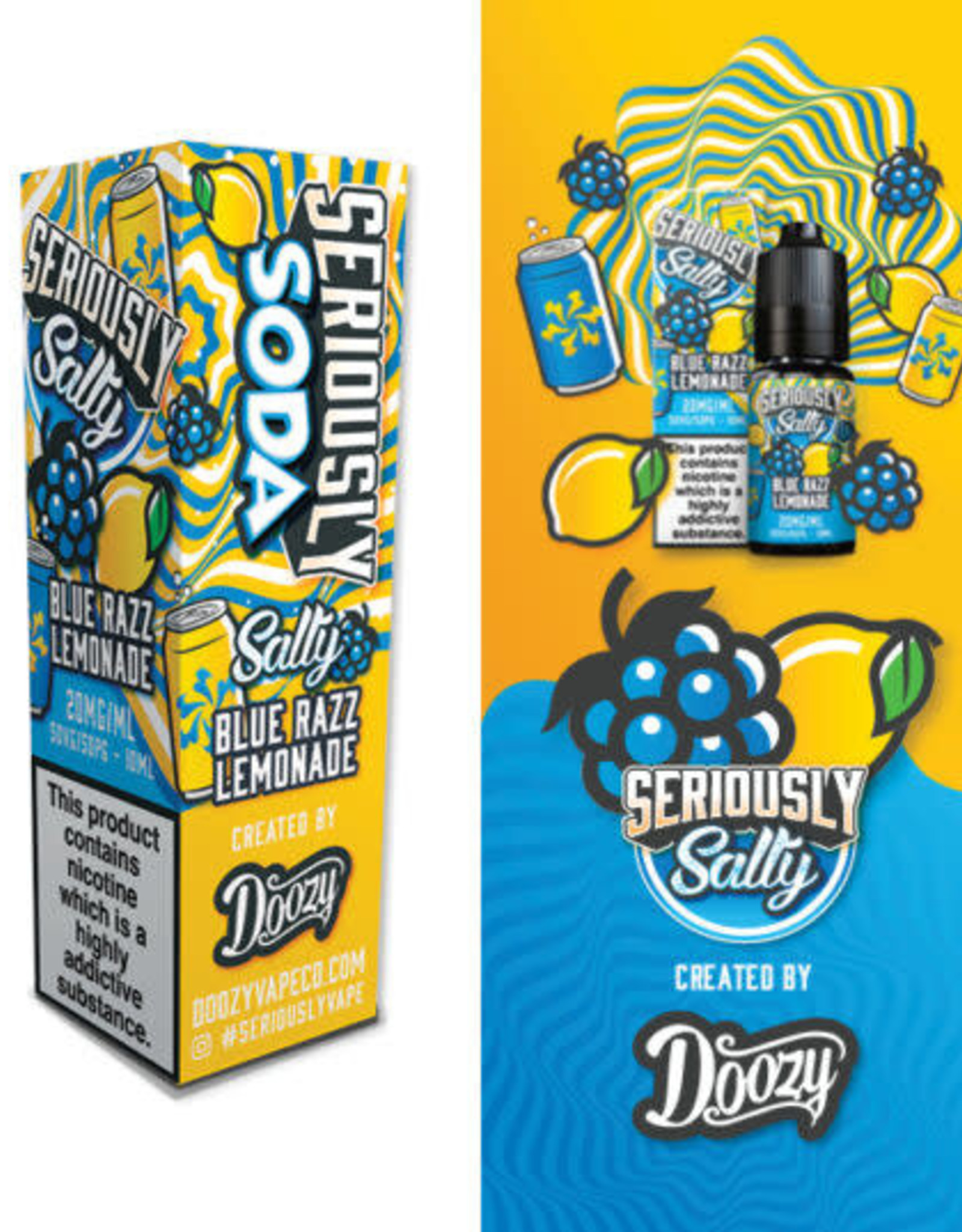 Doozy Vape Seriously Salty - Blue Razz Lemonade 10ml