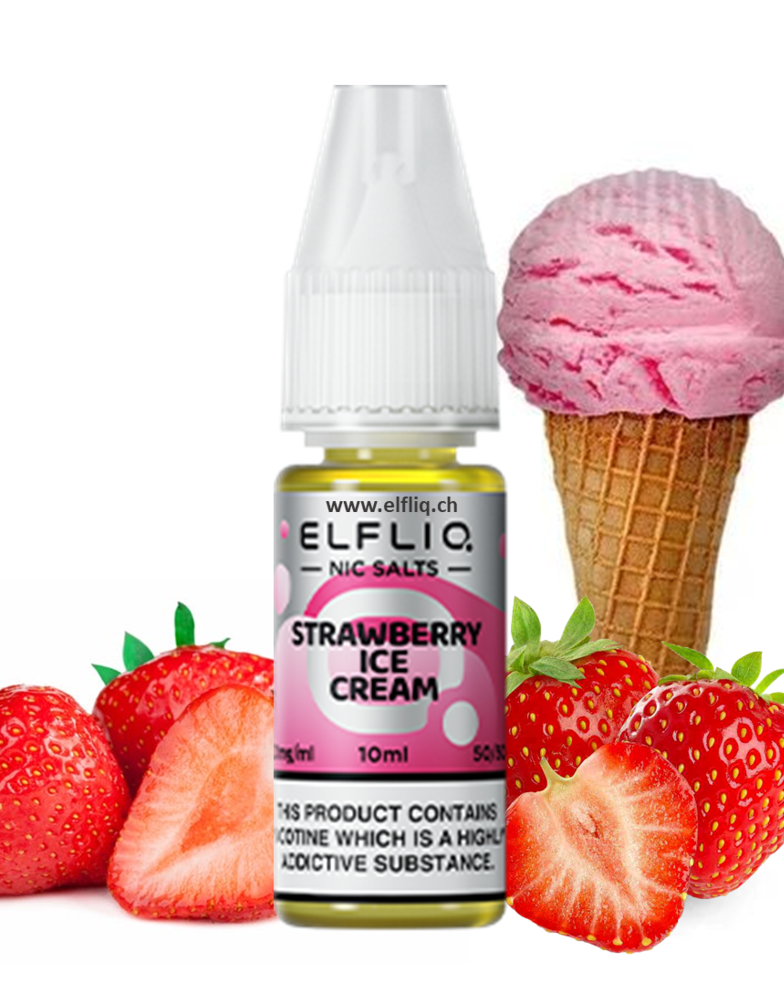 Elf Bar Elf Bar ELFLIQ - Strawberry Ice Cream 10ml