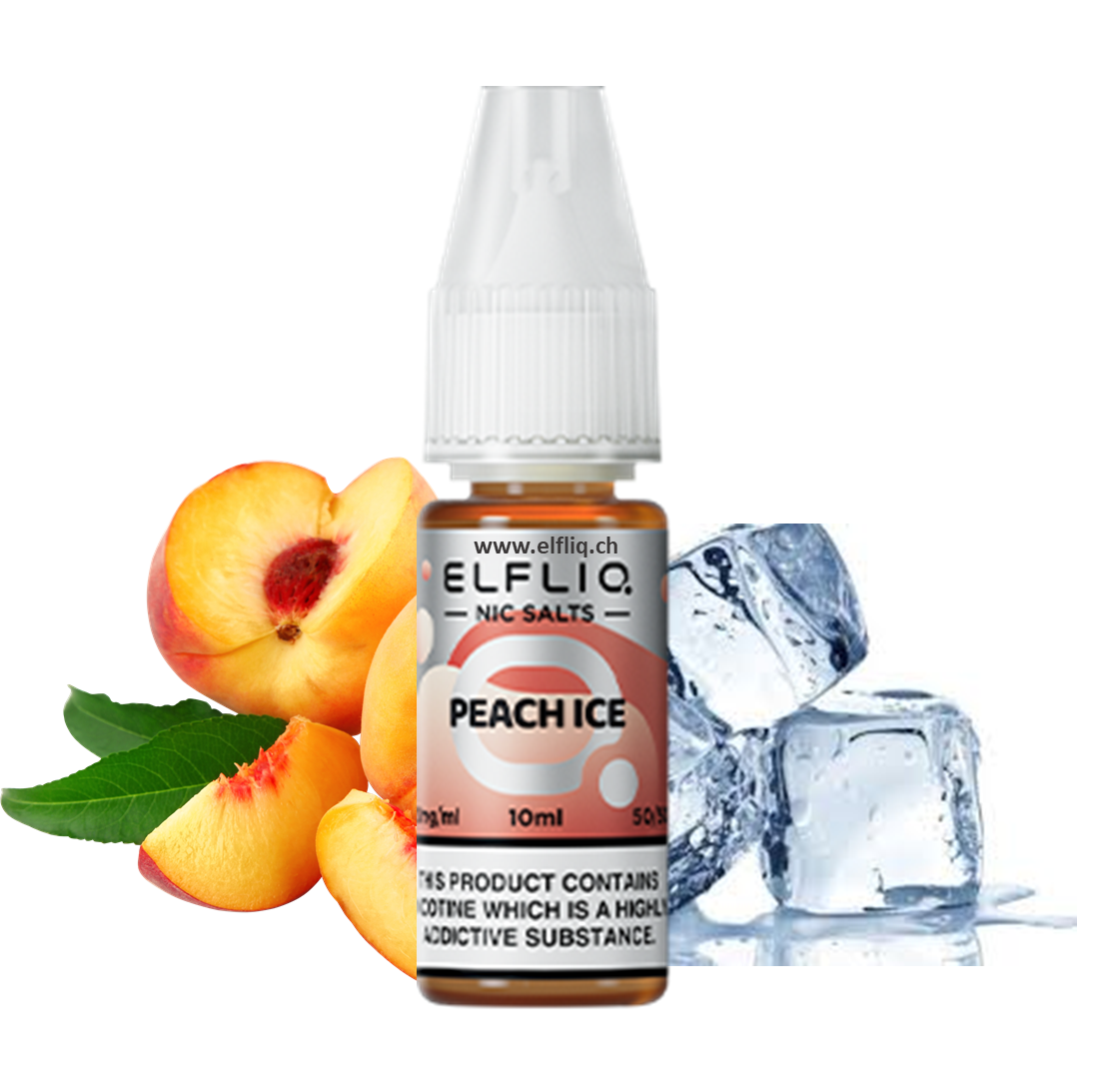 Elf Bar ELFLIQ Peach Ice 10ml eheaven Vape Shop