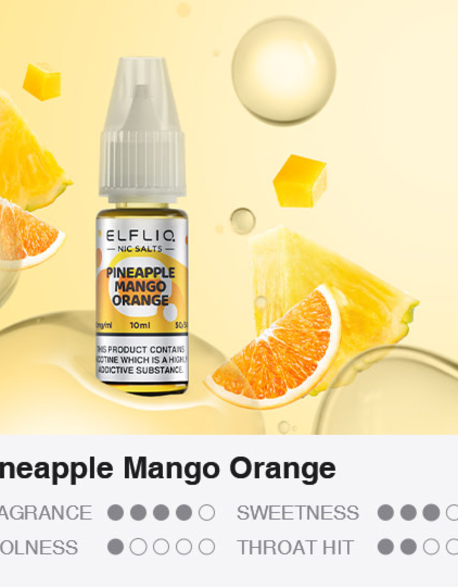 Elf Bar Elf Bar ELFLIQ - Pineapple Mango Orange 10ml