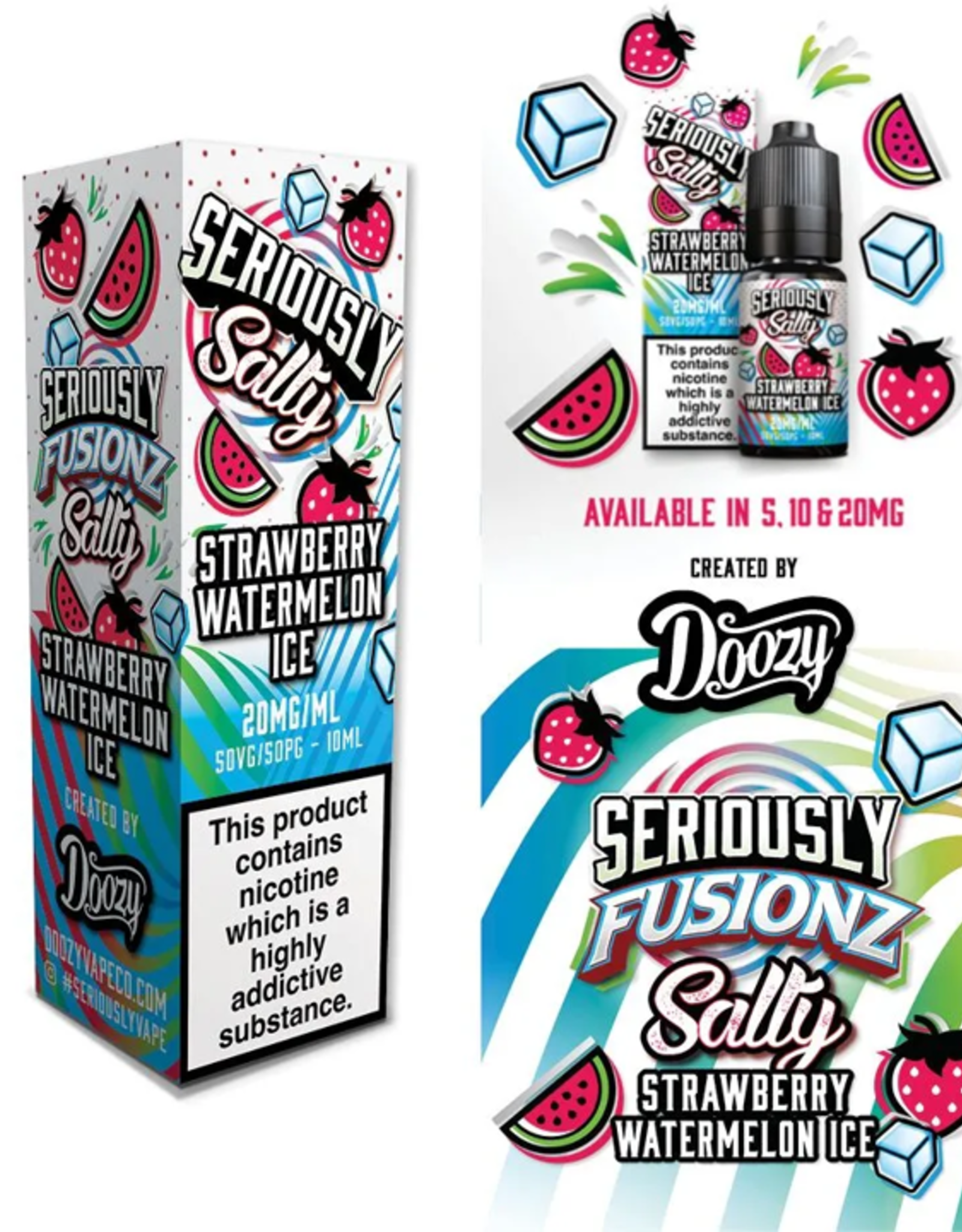 Doozy Vape Seriously Fusionz - Strawberry Watermelon Ice 10ml