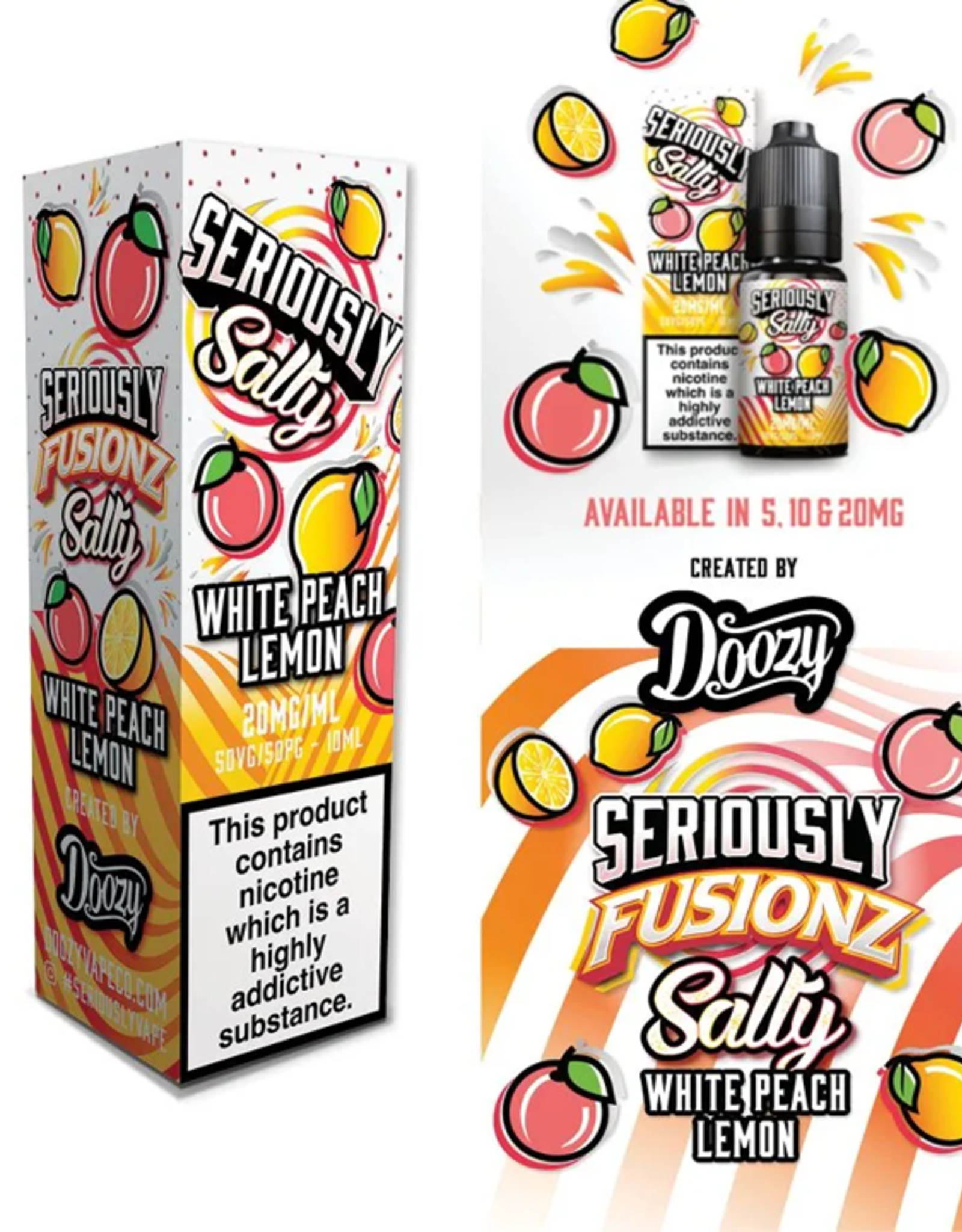 Doozy Vape Seriously Fusionz - White Peach Lemon 10ml