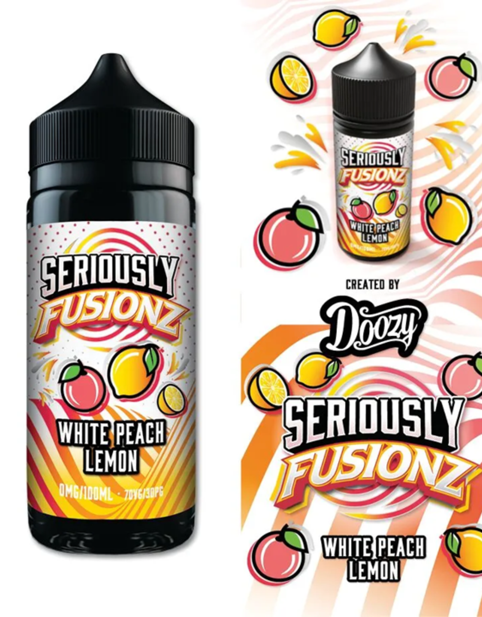 Doozy Vape Seriously Fusionz - White Peach Lemon 100ml