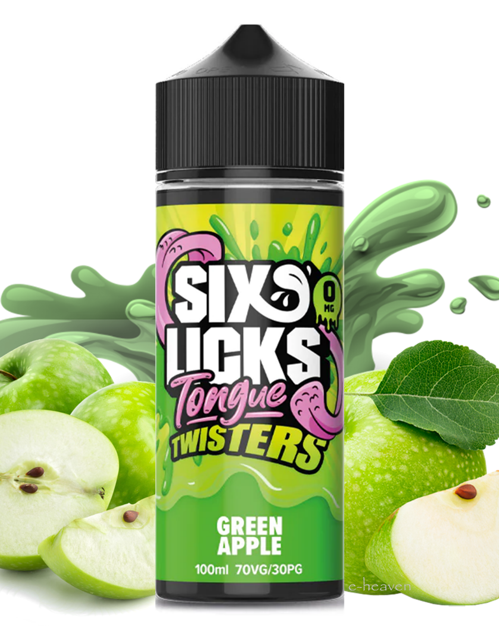 Six Licks Six Licks - Tongue Twisters - Green Apple 100ml