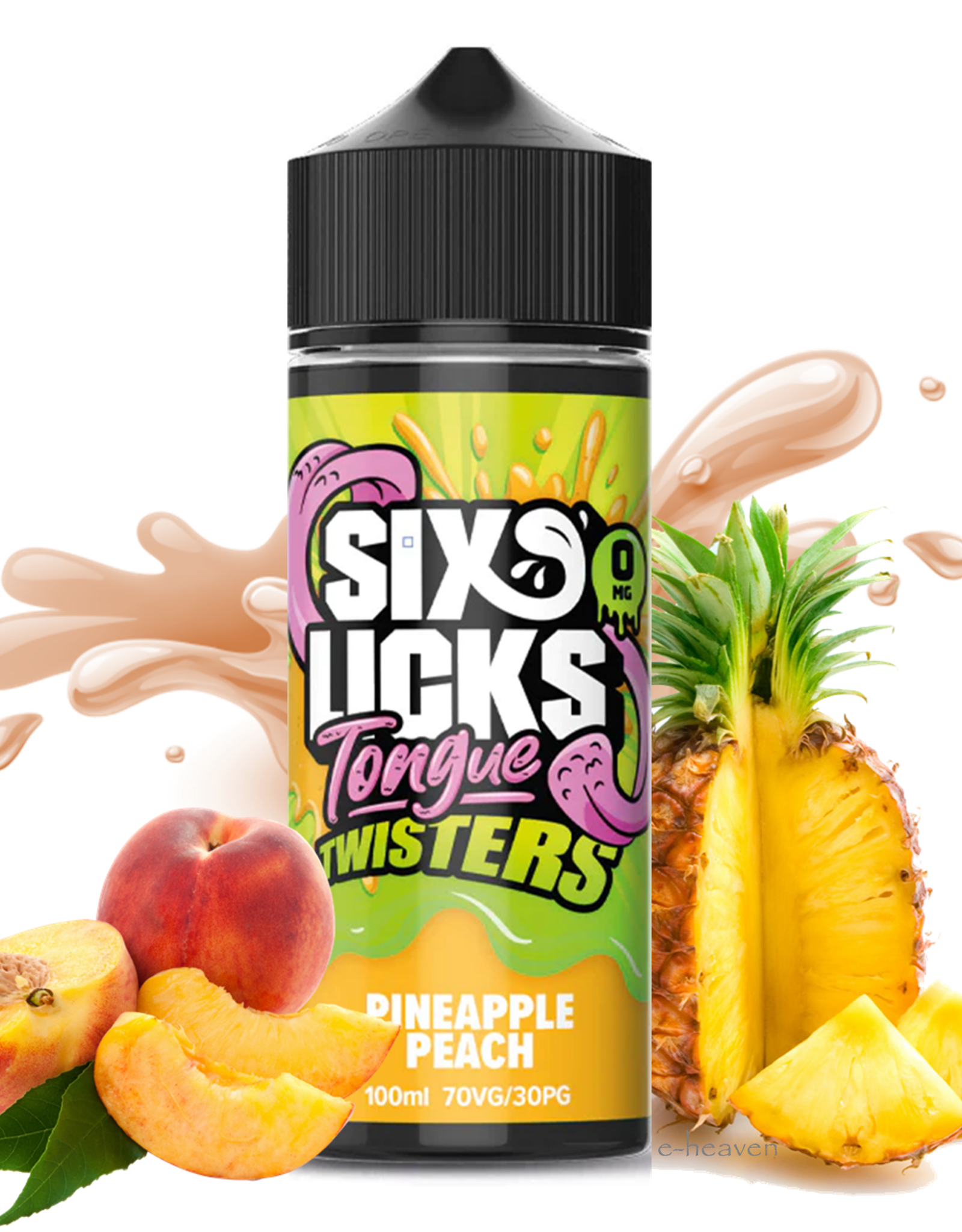 Six Licks Six Licks - Tongue Twisters - Pineapple Peach 100ml