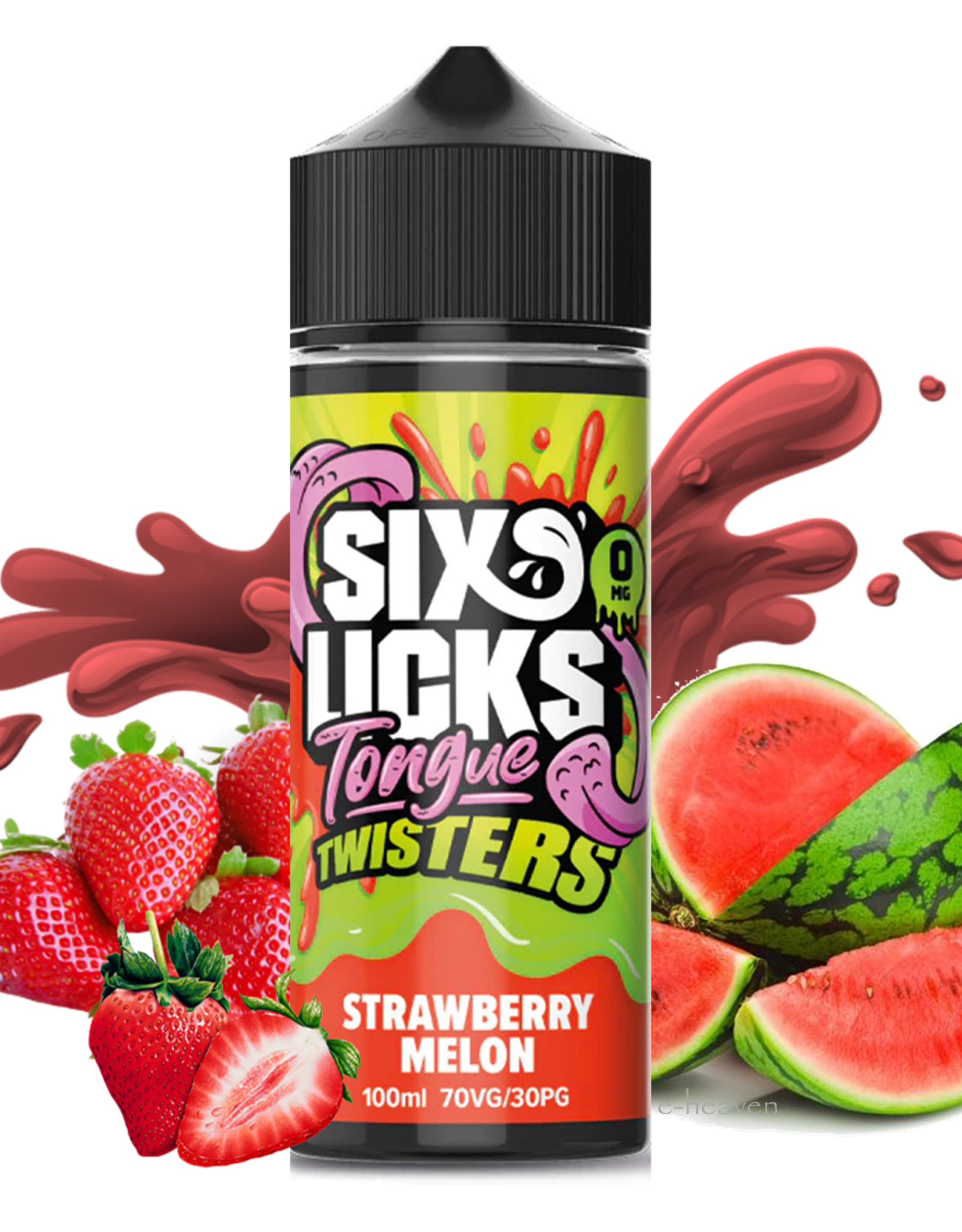 Six Licks Six Licks - Tongue Twisters - Strawberry Melon 100ml