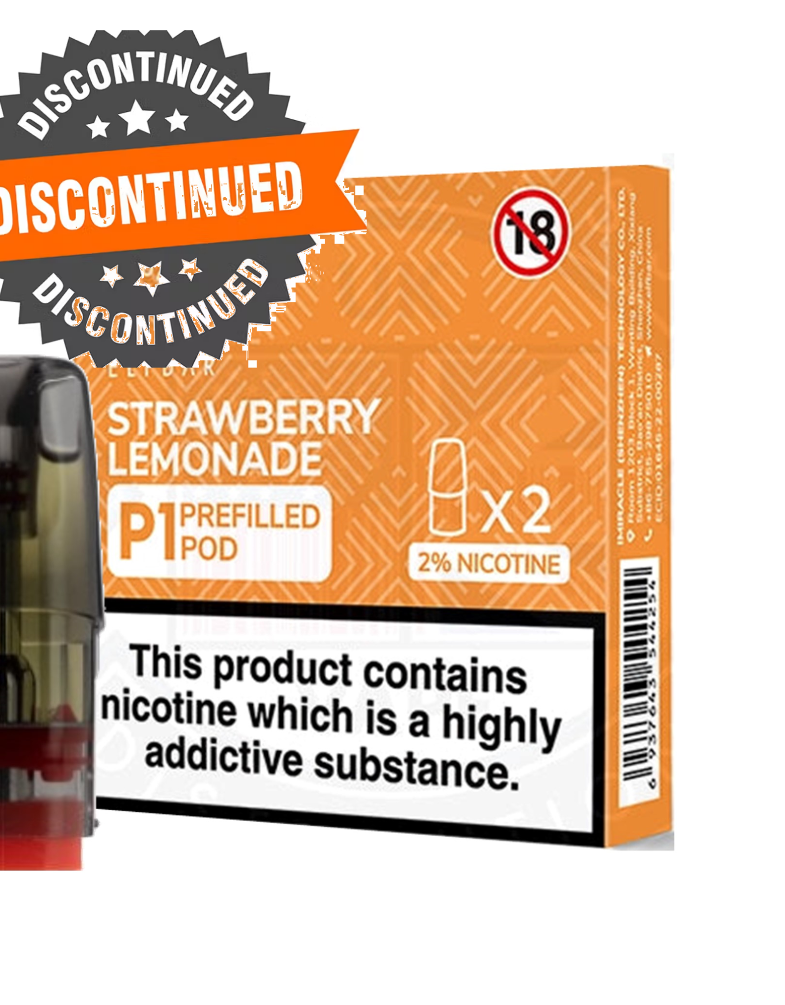 Elf Bar Elf Bar P1 PODs - Strawberry Lemonade (2er pack)