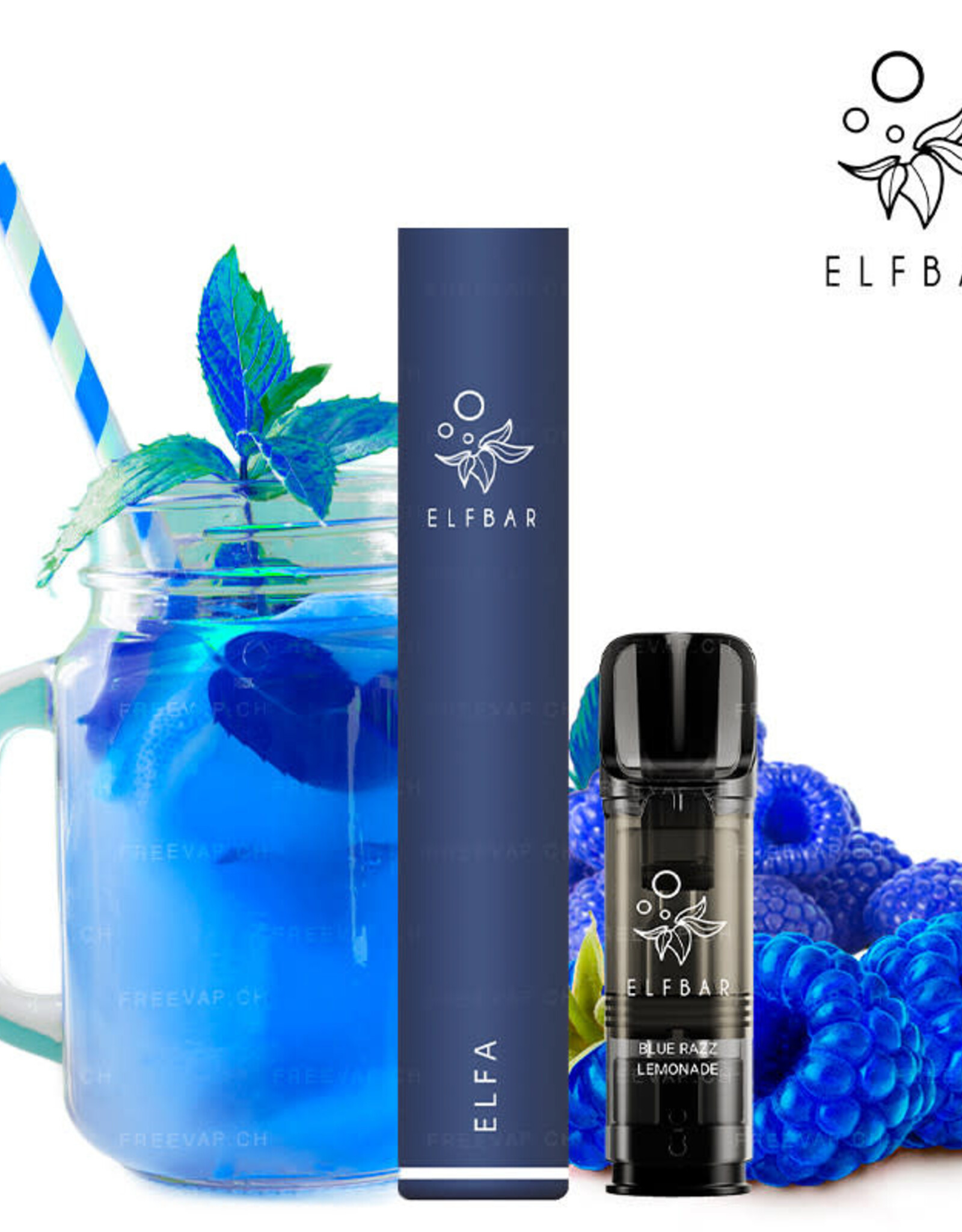 Elf Bar Elf Bar - Elfa PRO Pod Kit OHNE Nikotin Navy Blue (inkl. 1 POD Blue Razz Lemonade)