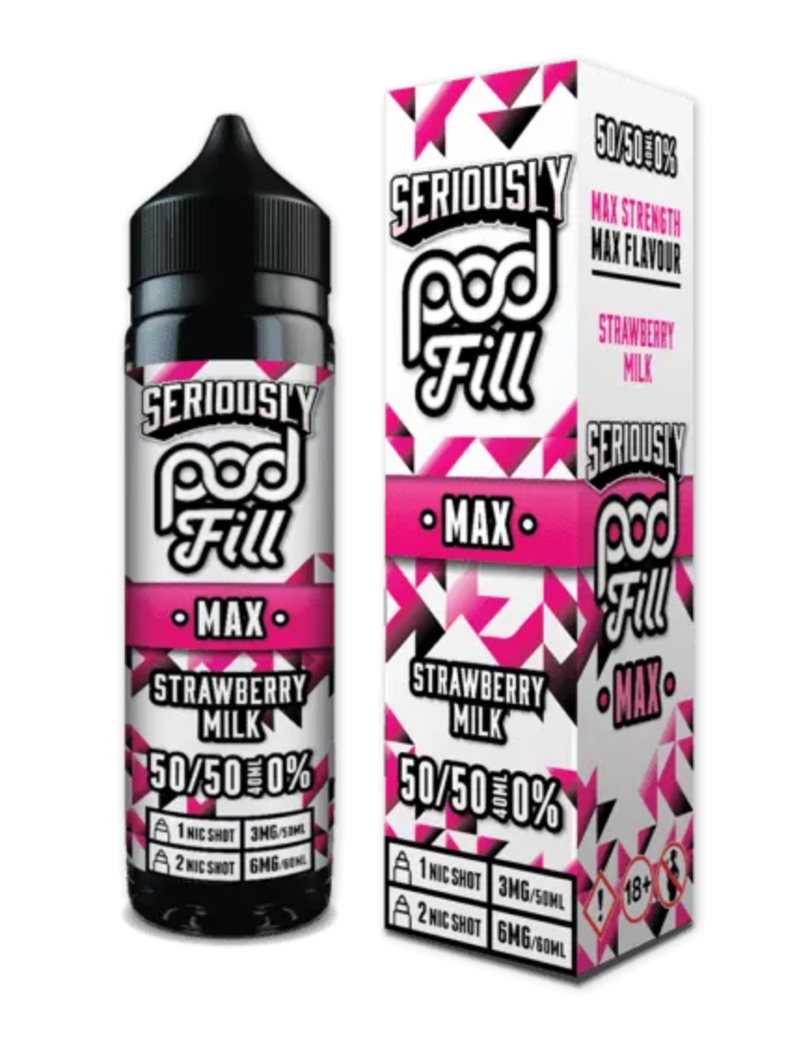 Doozy Vape Seriously pod fill MAX - Strawberry Milk 40/60ml