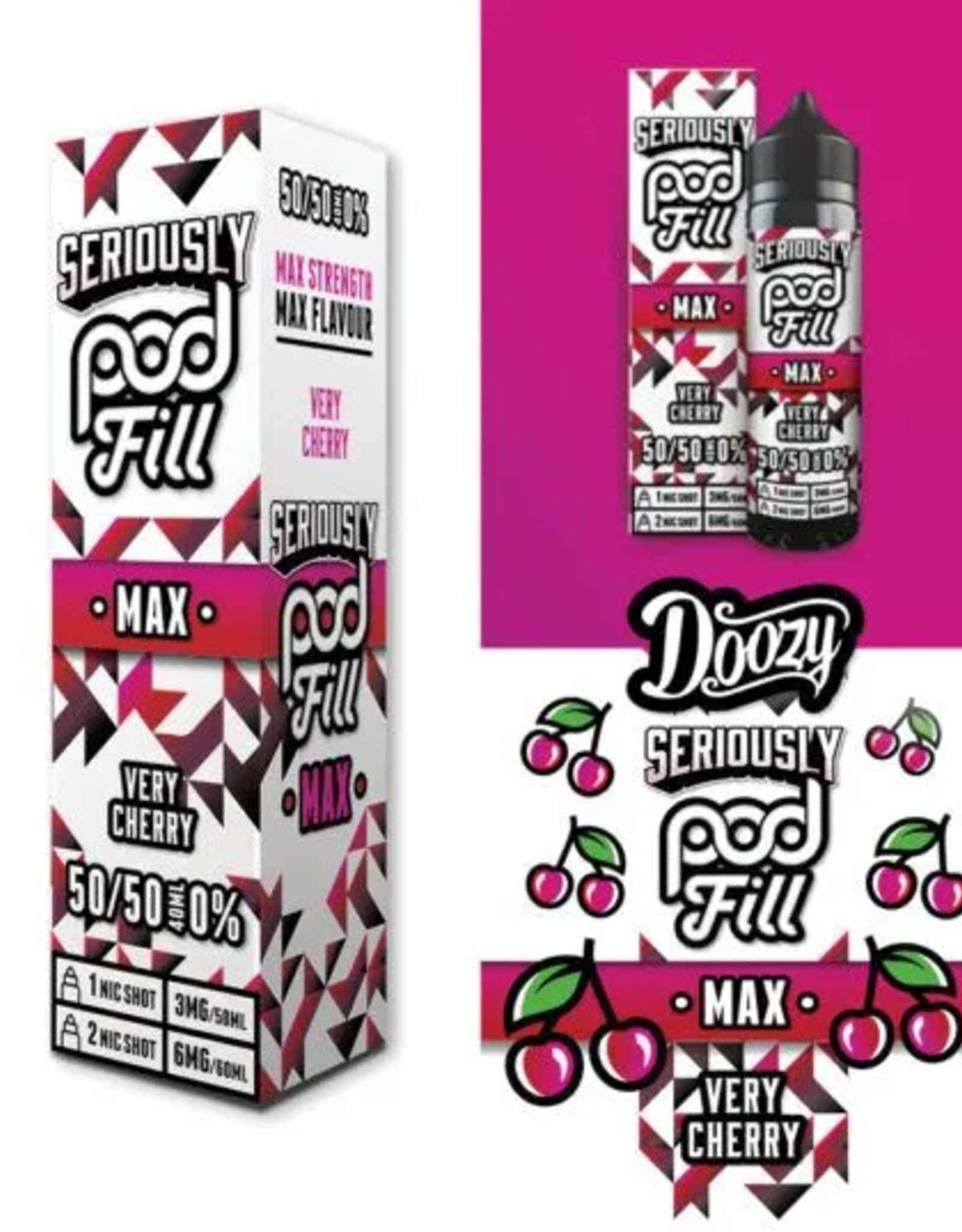 Doozy Vape Seriously pod fill MAX - Very Cherry  40/60ml