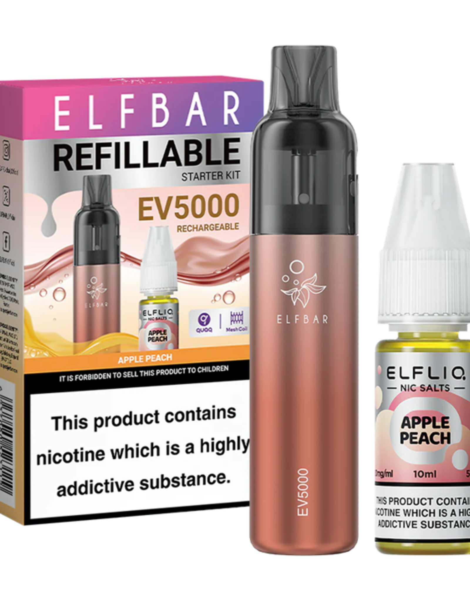 Elf Bar Elf Bar EV5000 Refillable POD Kit Apple Peach