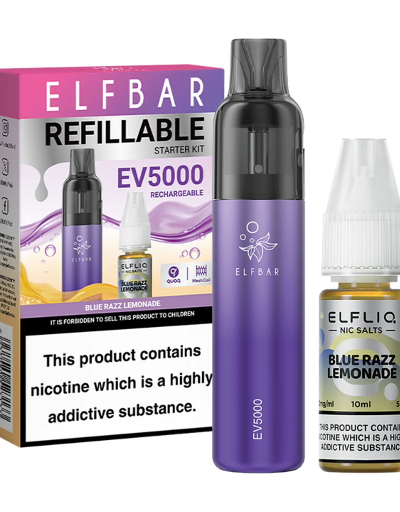 Elf Bar Elf Bar EV5000 Refillable POD Kit BlueRazz Lemonade