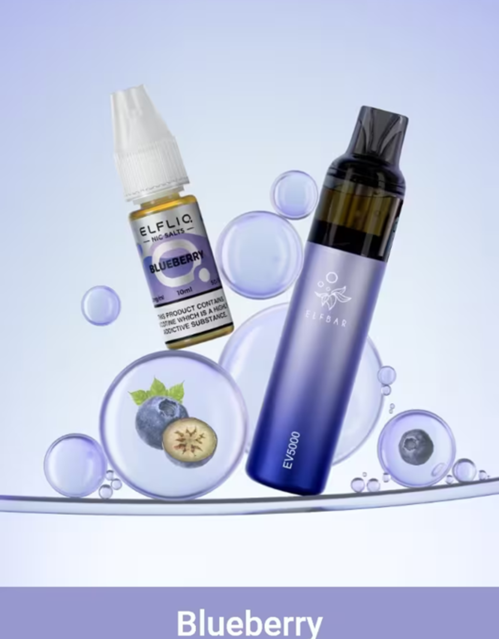 Elf Bar Elf Bar EV5000 Refillable POD Kit Blueberry