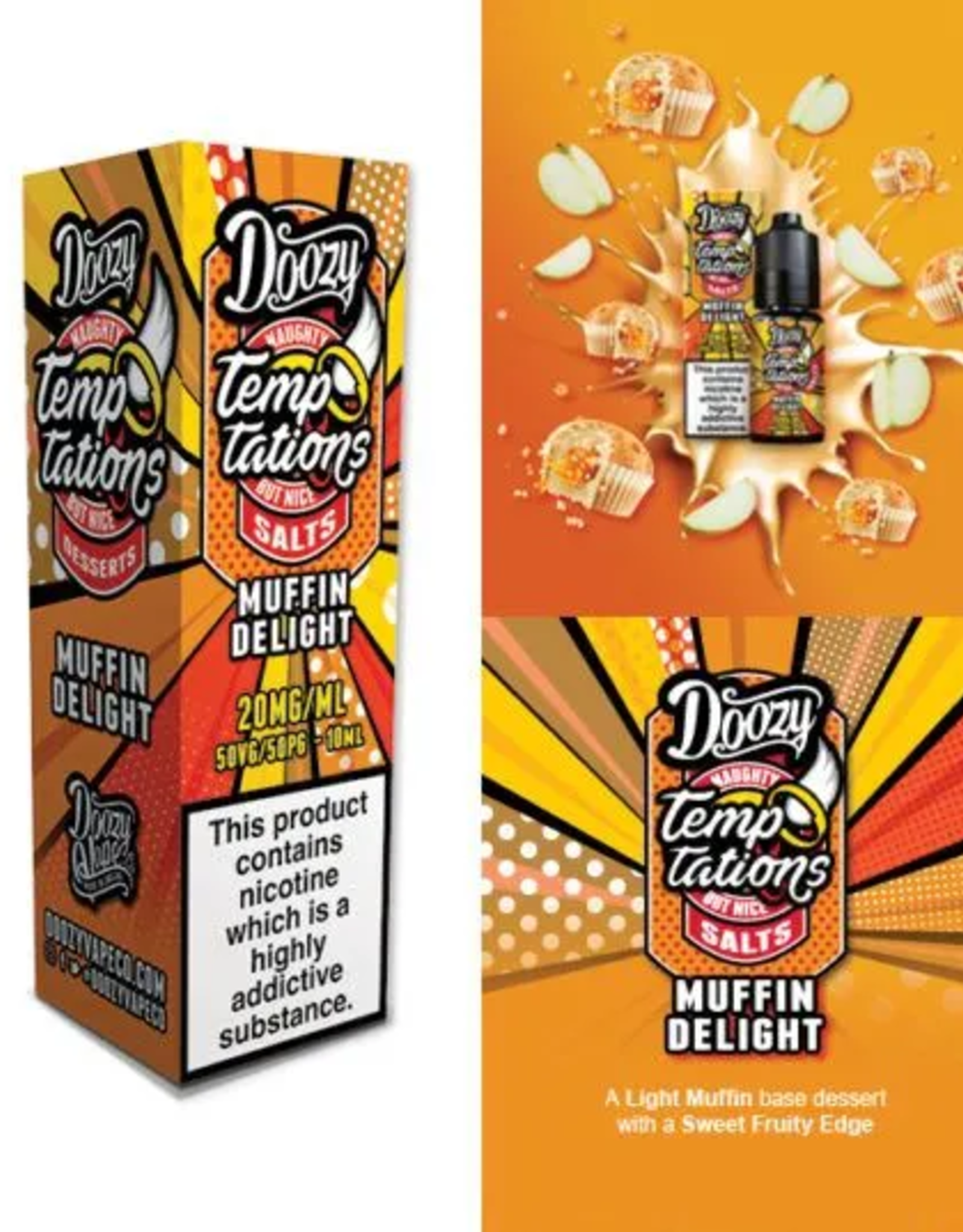 Doozy Vape Doozy Temptations - Muffin Delight 10ml Nic Salts