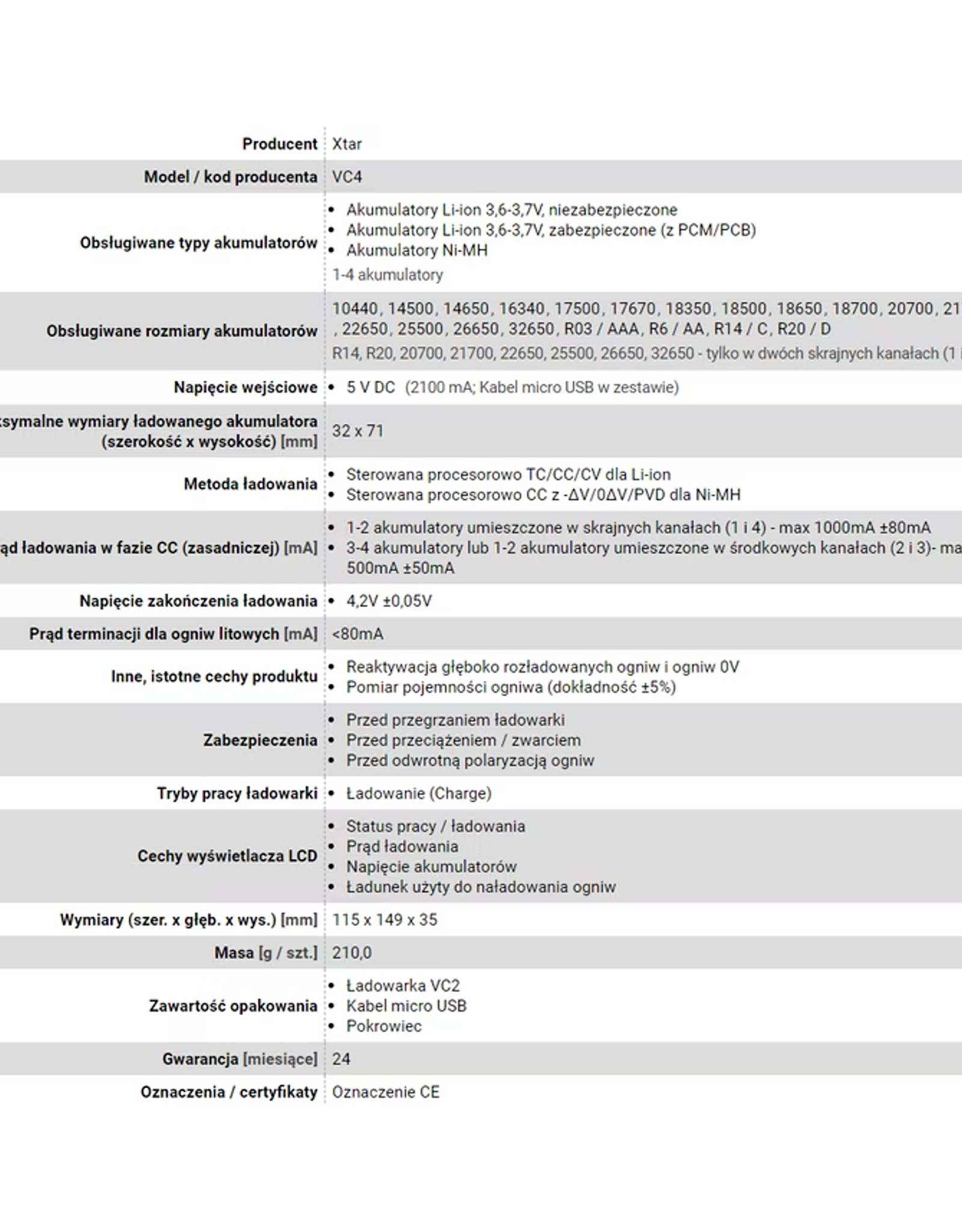 Xtar Xtra VC4 Ladergerät