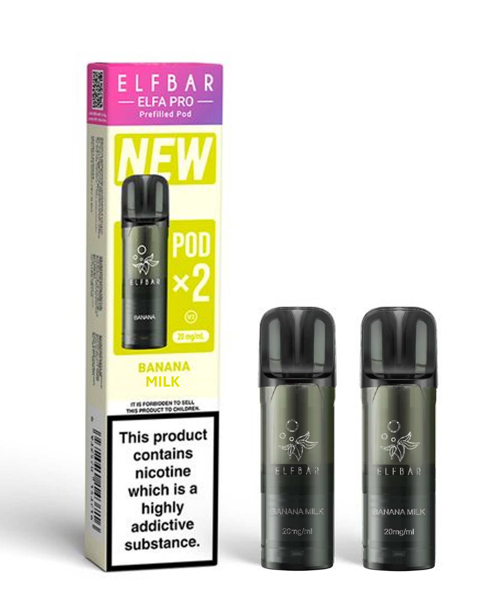 Elf Bar Elf Bar Elfa PRO V2 PODs - Banana Milk (2er-pack)