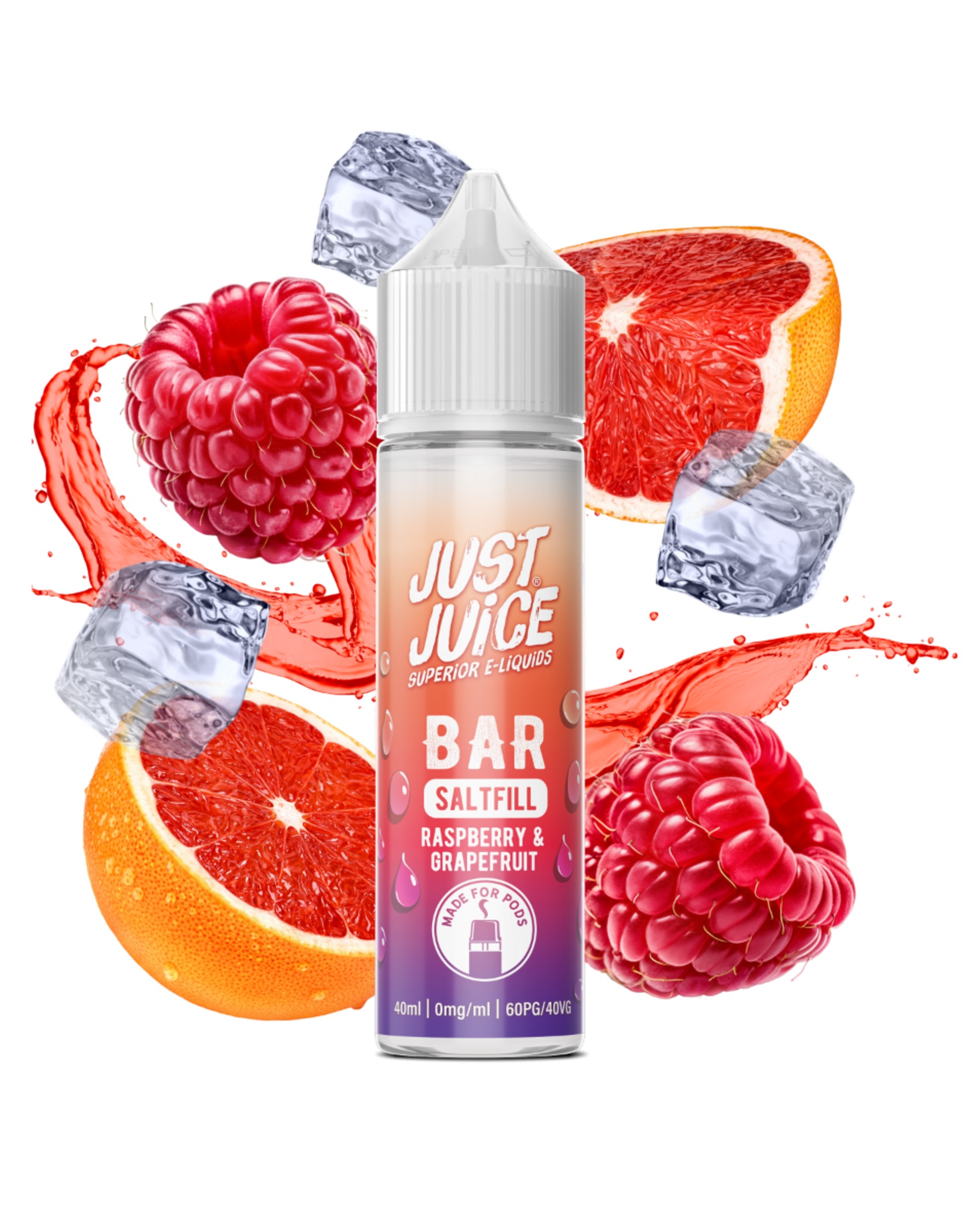 Just Juice Just Juice - BAR Saltfill - Raspberry & Grapefruit 40ml