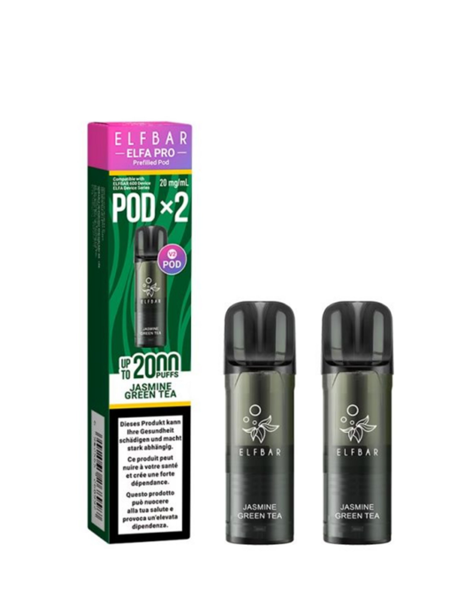 Elf Bar Elf Bar Elfa PRO V2 PODs - JAsmine Green Tea (2er-pack)
