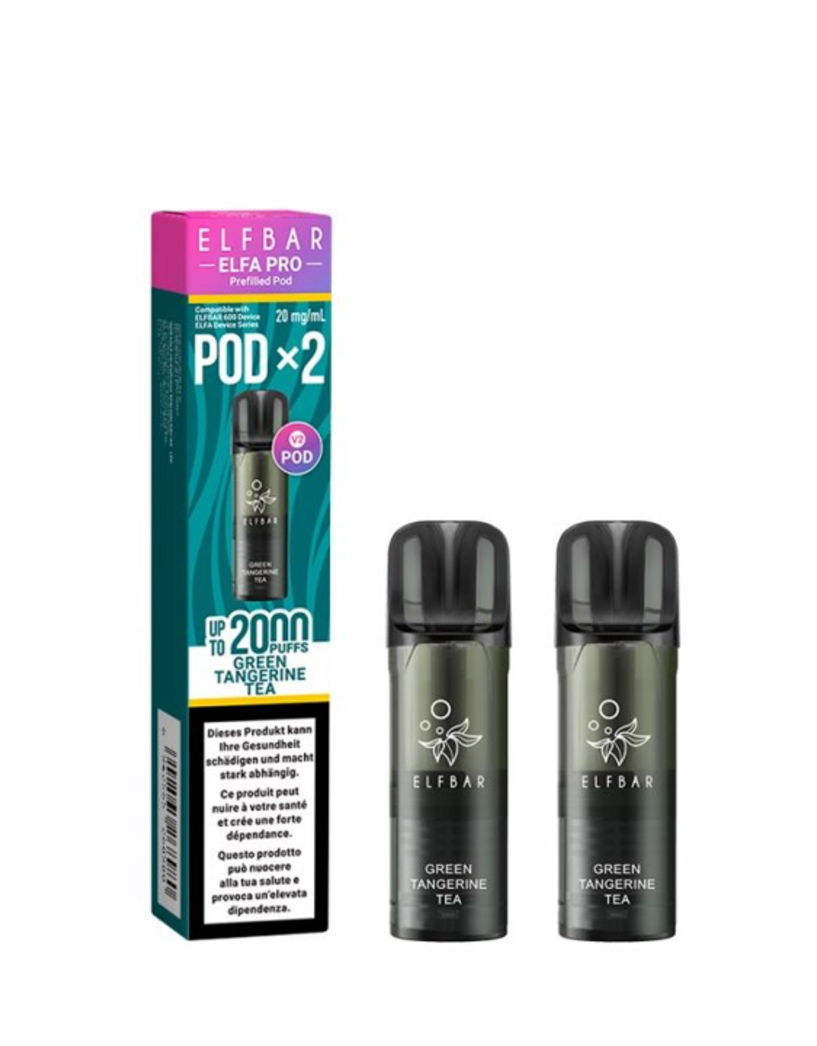 Elf Bar Elf Bar Elfa PRO V2 PODs - Green Tangerine Tea (2er-pack)