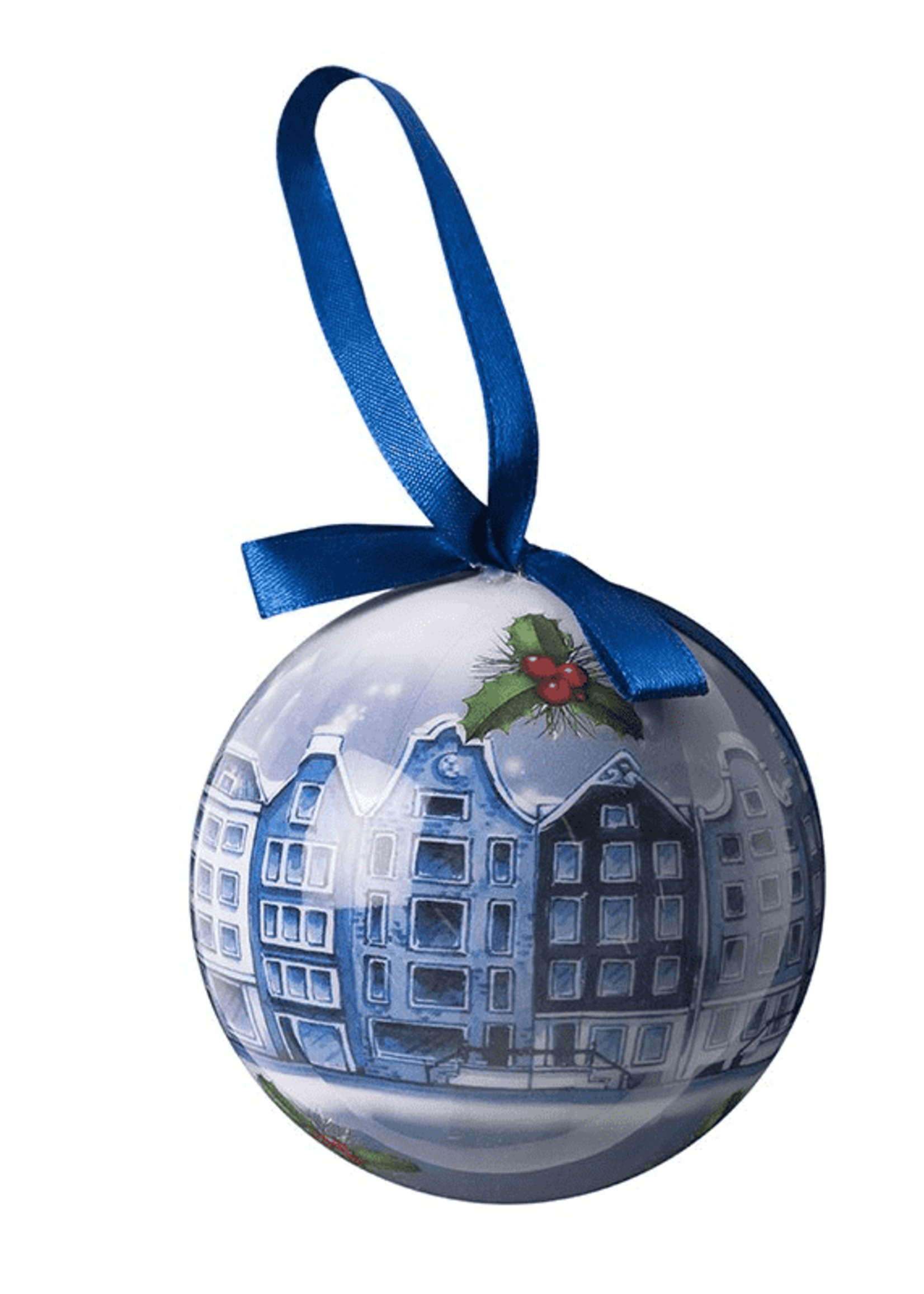 Kerstbal, Delfts Blauw, Amsterdamse Grachten Panden