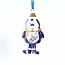 Christmas Ornament, Delft Blue, Penguin with Bell-Style Legs