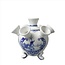Heinen Delfts Blauw Delft Blue Tulip Vase on Legs, Landscape with Windmill Small