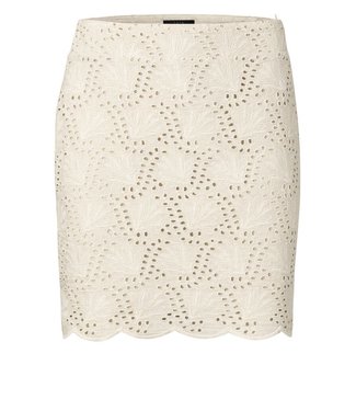 YAYA Mini skirt with broderie anglaise