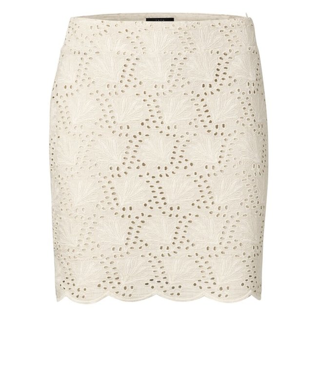 YAYA Mini skirt with broderie anglaise