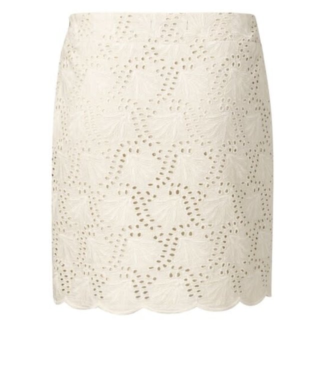 YAYA Mini skirt with broderie anglaise