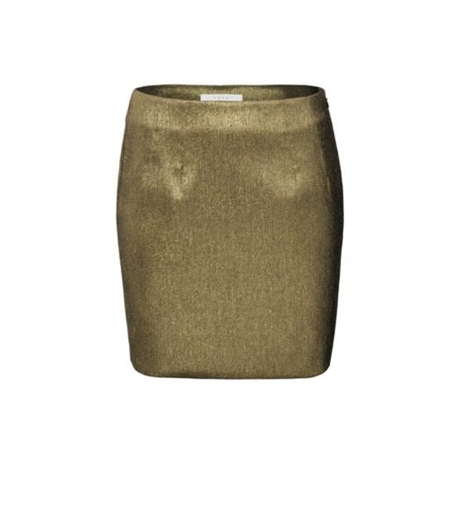 YAYA Lurex mini skirt - DARK GOLD