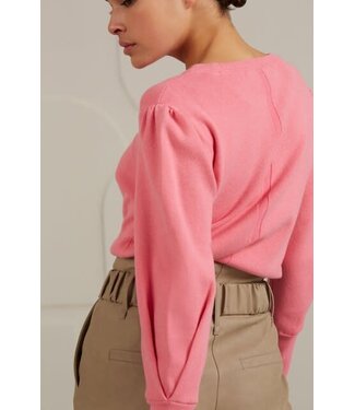 YAYA Puff sleeve sweater - MORNING GLORY PINK