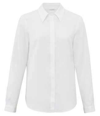 YAYA Basic soft polin blouse - PURE WHITE