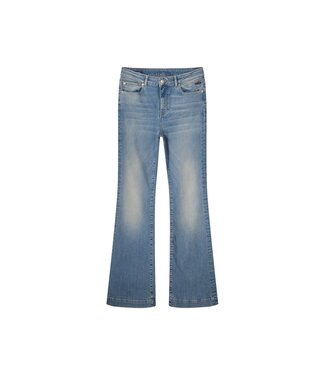 Summum Woman JULIET skinny flared jeans boom stretch ocean - Bleached denim