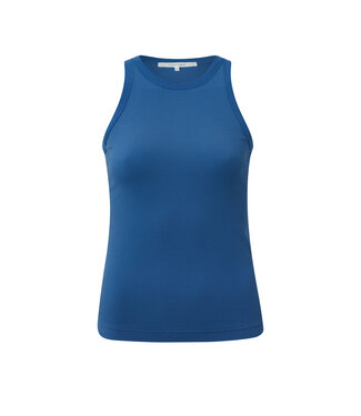 YAYA Rib singlet - BRIGHT COBALT BLUE