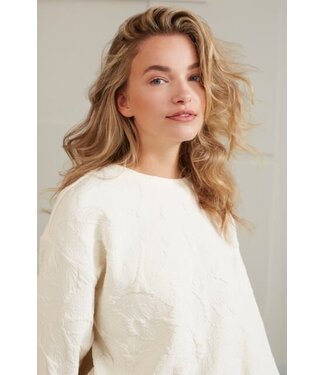 YAYA Structured sweatshirt - IVORY WHITE