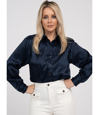 FIFTH HOUSE Aster Blouse - Navy Night