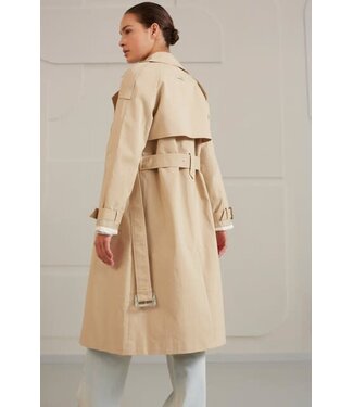 YAYA Woven trenchcoat - WHITE PEPPER BEIGE