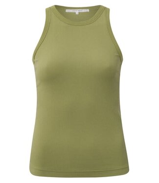 YAYA Rib singlet - SAGE GREEN