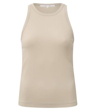 YAYA Rib singlet - AGATE GREY