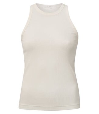 YAYA Rib singlet - IVORY WHITE