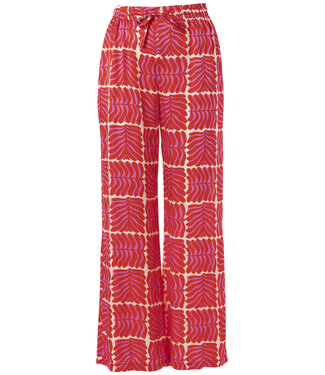 JcSophie Dali trousers - Red palm leaf