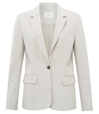 YAYA Jersey tailored slim fit blazer - WIND CHIME BEIGE