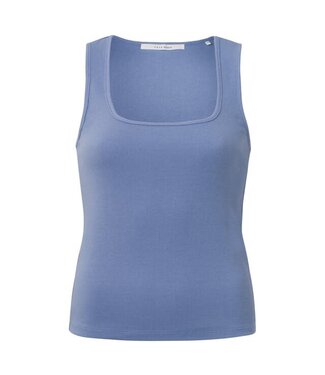 YAYA Square-Neck singlet - INFINITY BLUE