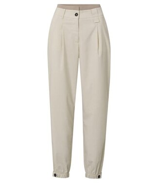 YAYA WOVEN TROUSERS WITH ELASTIC AT WAISTBAND - LIGHT TAUPE