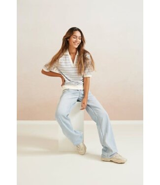 YAYA Loose wide leg denim - LIGHT BLUE DENIM